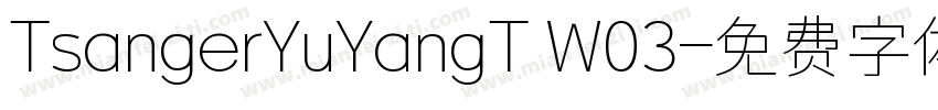 TsangerYuYangT W03字体转换